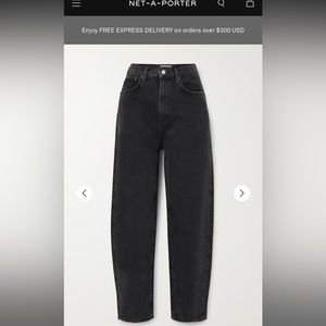 Agolde tapered balloon hem jeans - black size 24